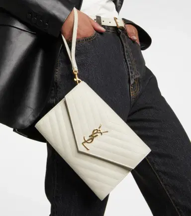 Saint Laurent Cassandre Small matelassé leather clutch | Thumbnail 2 Saint Laurent Cassandre Small matelassé leather clutch | Thumbnail 2