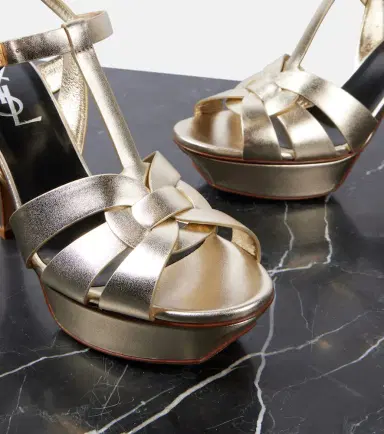 Saint Laurent Tribute 105 leather platform sandals | Thumbnail 4 Saint Laurent Tribute 105 leather platform sandals | Thumbnail 4
