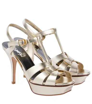 Saint Laurent Tribute 105 leather platform sandals | Thumbnail 1 Saint Laurent Tribute 105 leather platform sandals | Thumbnail 1