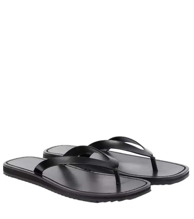 The Row City leather thong sandals