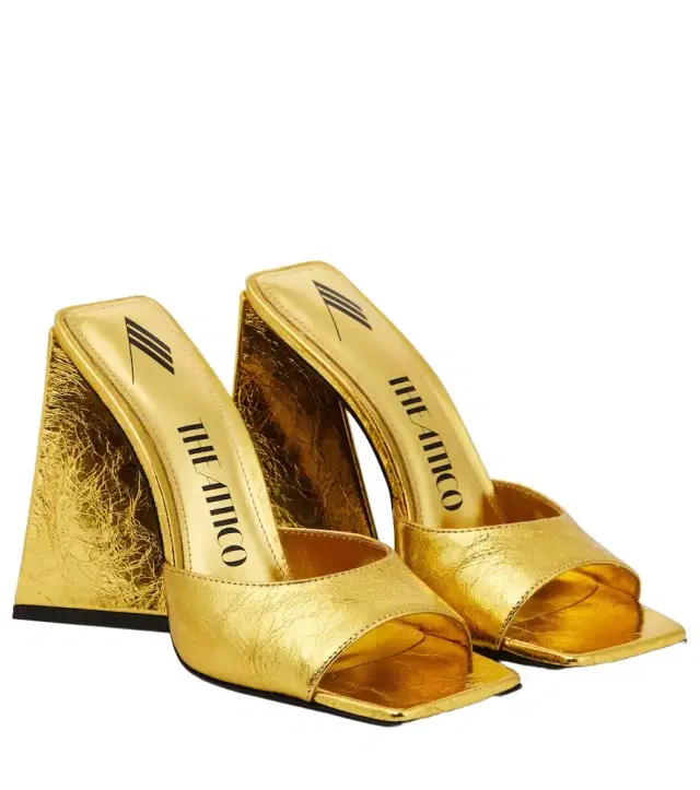 The Attico Devon laminated leather mules