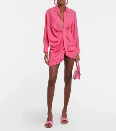 Jacquemus La Robe Bahia tie-detail minidress | Thumbnail 4