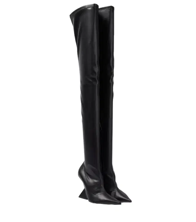 The Attico Cheope leather over-the-knee boots