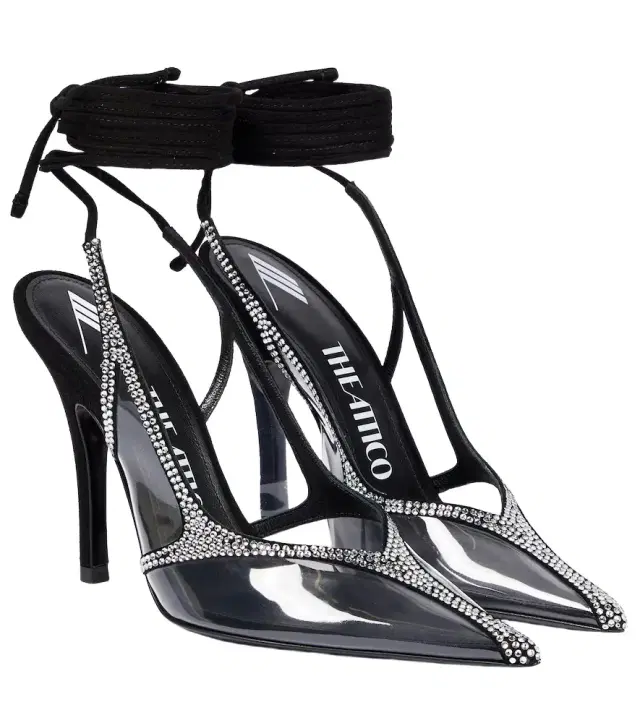 The Attico Venus crystal-embellished pumps