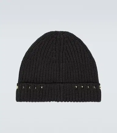 Valentino Garavani Rockstud ribbed-knit wool beanie | Thumbnail 2