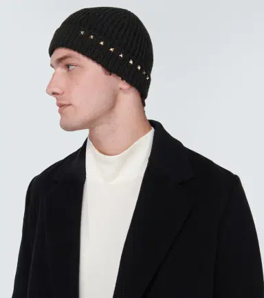Valentino Garavani Rockstud ribbed-knit wool beanie | Thumbnail 3