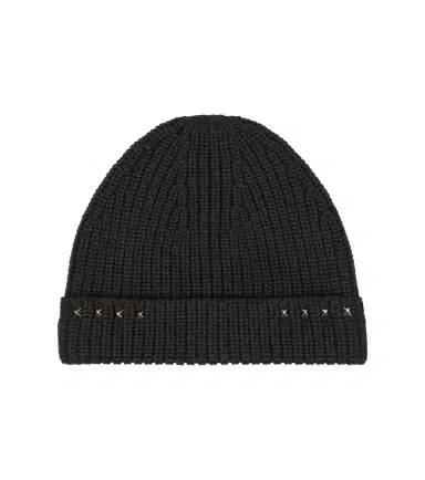 Valentino Garavani Rockstud ribbed-knit wool beanie | Thumbnail 1