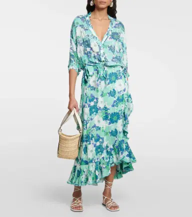 Poupette St Barth Aude floral midi skirt | Thumbnail 2