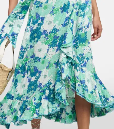 Poupette St Barth Aude floral midi skirt | Thumbnail 3