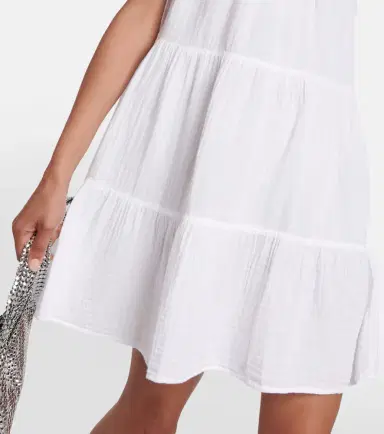 Velvet Eleanor cotton tiered minidress | Thumbnail 5