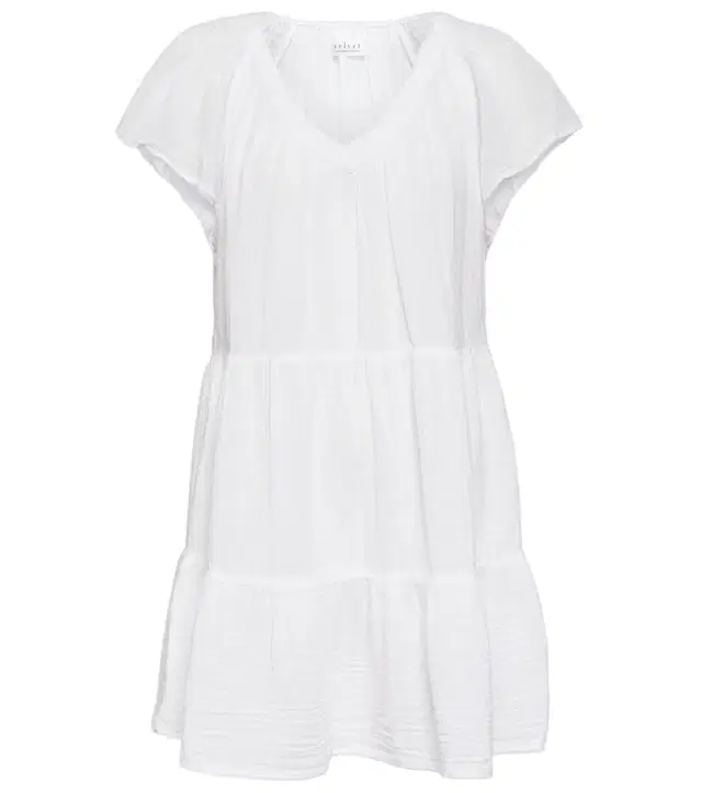 Velvet Eleanor cotton tiered minidress