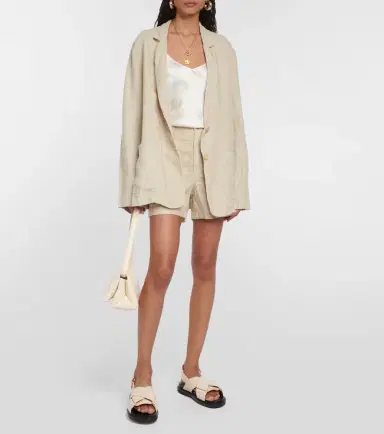Velvet Fallon linen shorts | Thumbnail 3