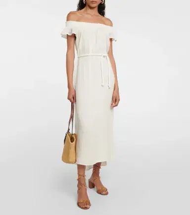 Velvet Justine cotton gauze midi dress | Thumbnail 2