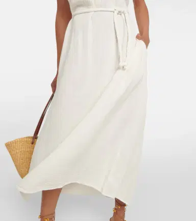 Velvet Justine cotton gauze midi dress | Thumbnail 4