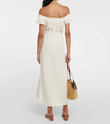 Velvet Justine cotton gauze midi dress | Thumbnail 5