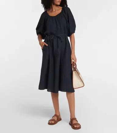 Velvet Elly off-shoulder cotton midi dress | Thumbnail 4