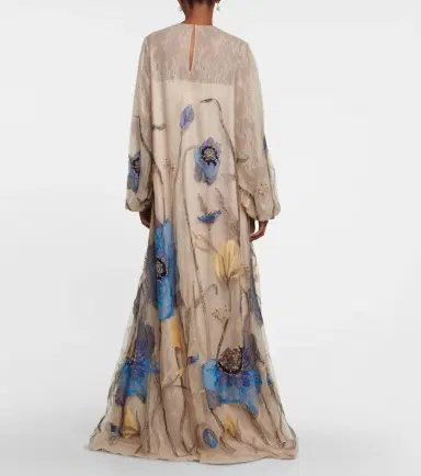 Costarellos Yesenia embroidered tulle and lace gown | Thumbnail 5