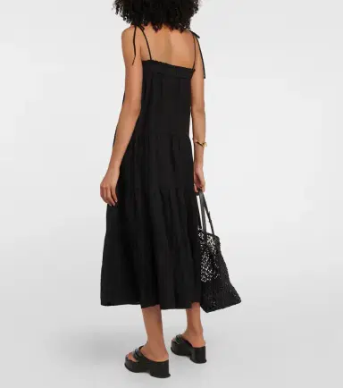 Velvet Charlie tiered linen maxi dress | Thumbnail 4