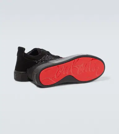 Christian Louboutin Happyrui suede-trimmed sneakers | Thumbnail 2 Christian Louboutin Happyrui suede-trimmed sneakers | Thumbnail 2