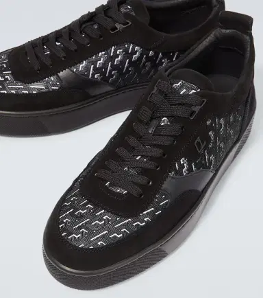 Christian Louboutin Happyrui suede-trimmed sneakers | Thumbnail 4 Christian Louboutin Happyrui suede-trimmed sneakers | Thumbnail 4