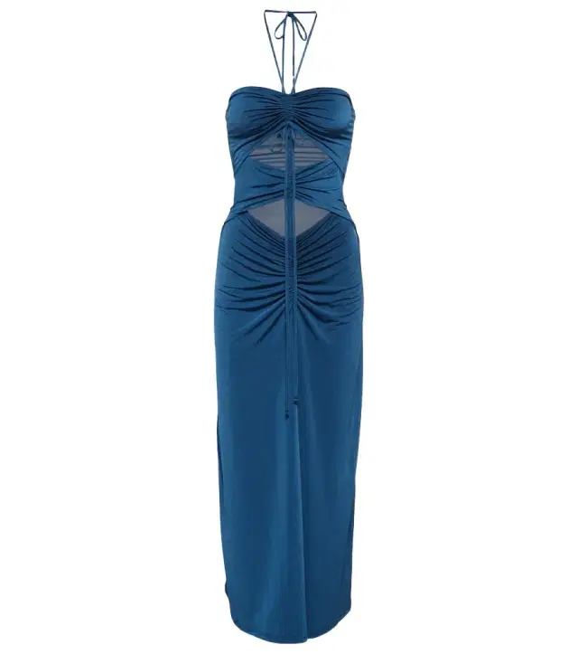JADE SWIM Kira halterneck cutout midi dress