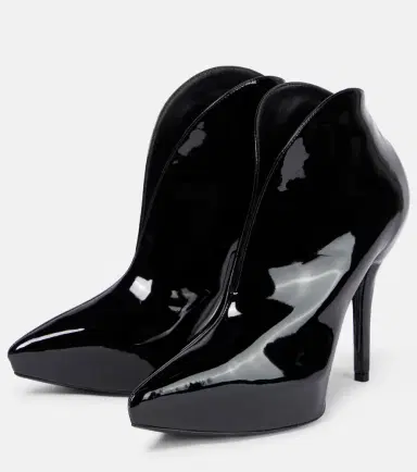 Alaia Alaïa Booties Slick patent leather ankle boots | Thumbnail 4