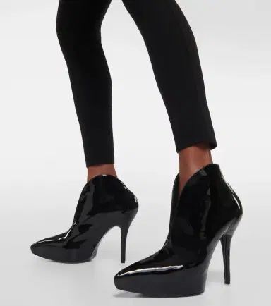 Alaia Alaïa Booties Slick patent leather ankle boots | Thumbnail 5