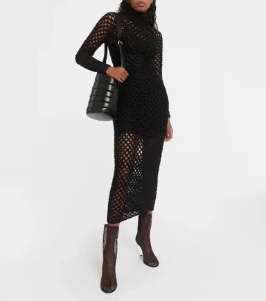 Alaïa Alaïa La Cage mesh and PU wedge ankle boots | Thumbnail 5