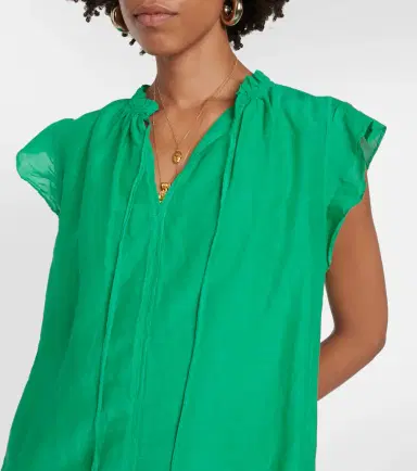 Velvet Melanie cotton and silk voile top | Thumbnail 3