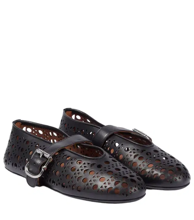 Alaia Alaïa Vienne leather ballet flats