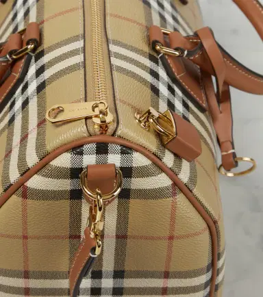 Burberry Check Medium canvas tote bag | Thumbnail 4