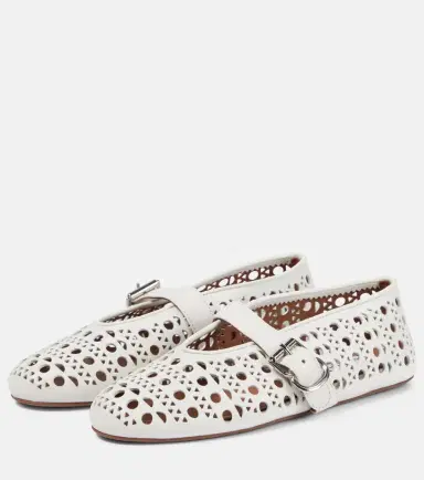 Alaïa Alaïa Vienne leather ballet flats | Thumbnail 3 Alaïa Alaïa Vienne leather ballet flats | Thumbnail 3