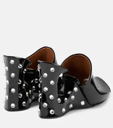 Alaïa Alaïa La Sculpture embellished patent leather mules | Thumbnail 2