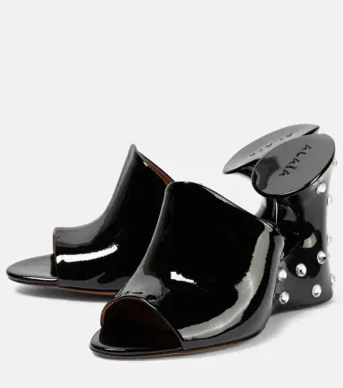 Alaïa Alaïa La Sculpture embellished patent leather mules | Thumbnail 3