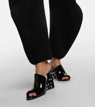 Alaïa Alaïa La Sculpture embellished patent leather mules | Thumbnail 6