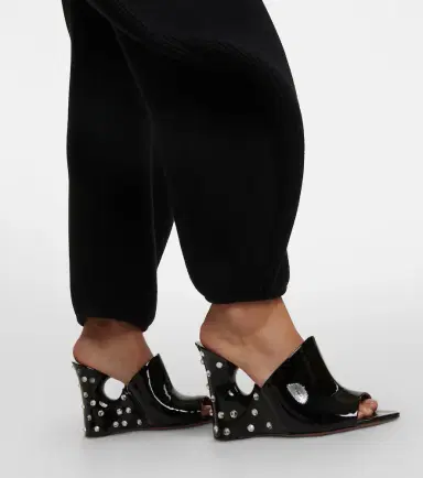 Alaïa Alaïa La Sculpture embellished patent leather mules | Thumbnail 7