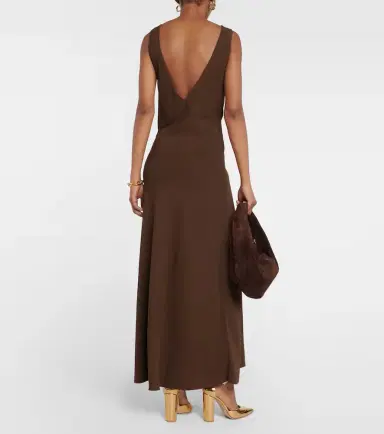 ASCENO Bordeaux slip dress | Thumbnail 2