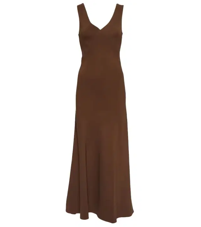 ASCENO Bordeaux slip dress
