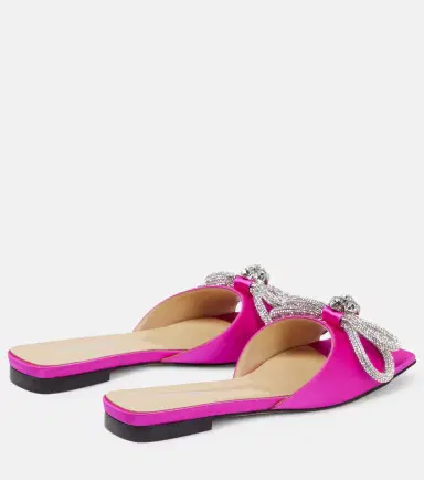 Mach & Mach Double Bow embellished satin mules | Thumbnail 6 Mach & Mach Double Bow embellished satin mules | Thumbnail 6