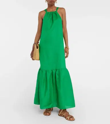 ASCENO Ibiza linen maxi dress | Thumbnail 4