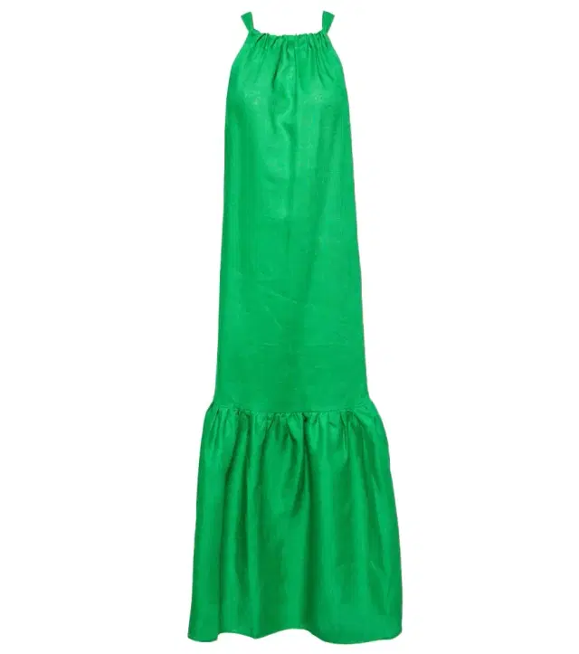 ASCENO Ibiza linen maxi dress