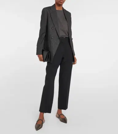 Brunello Cucinelli Embellished leather slingback flats | Thumbnail 6