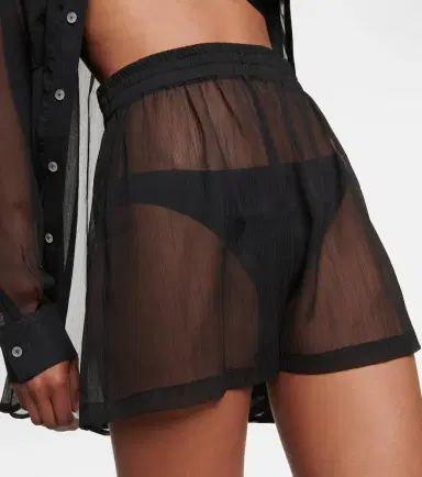 JADE SWIM Sheer high-rise shorts | Thumbnail 3
