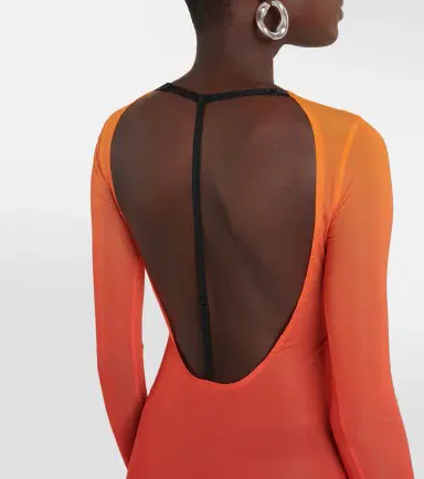 Courreges Courrèges Gradient semi-sheer midi dress | Thumbnail 5
