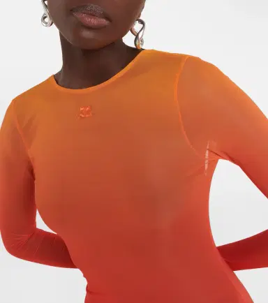 Courreges Courrèges Gradient semi-sheer midi dress | Thumbnail 6