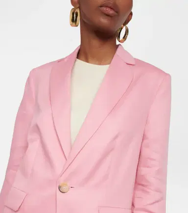 ASCENO Azores single-breasted linen blazer | Thumbnail 3