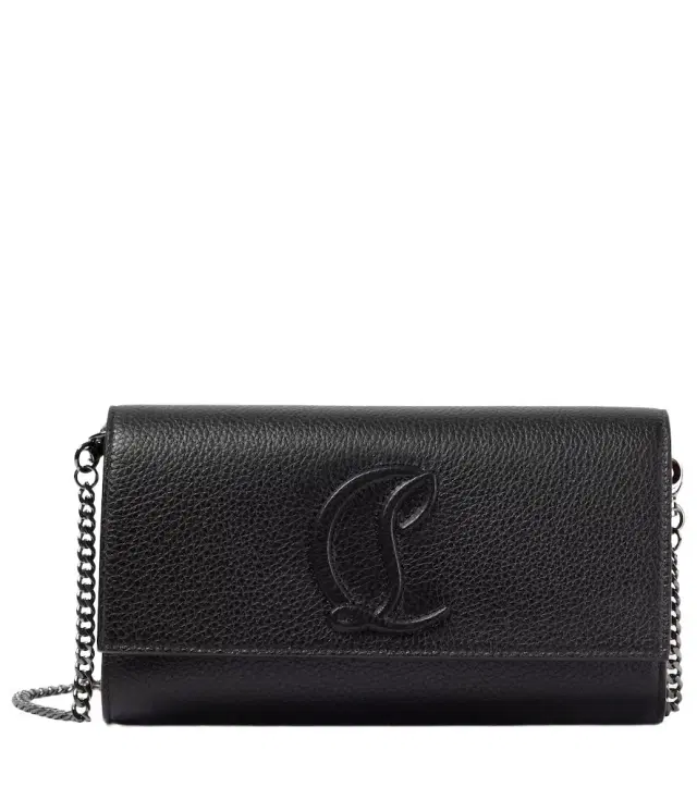 Christian Louboutin Logo leather wallet on chain