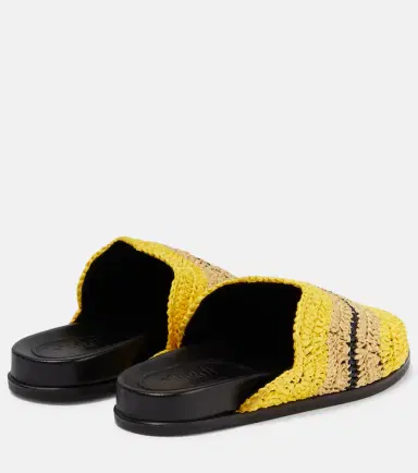 Marni x No Vacancy Inn Fussbett raffia-effect slides | Thumbnail 4