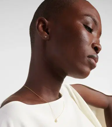 Sophie Bille Brahe Petit Soleil de Fleur 18kt gold single earring with diamonds | Thumbnail 3