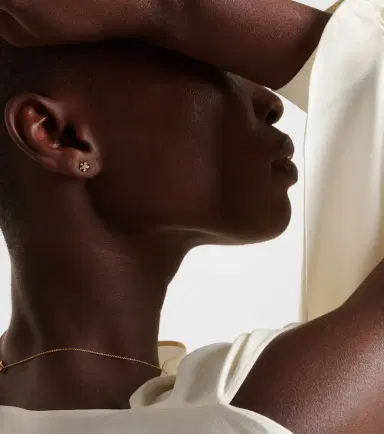 Sophie Bille Brahe Petit Soleil de Fleur 18kt gold single earring with diamonds | Thumbnail 4